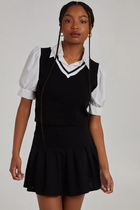 Double Layered Shirt Top - Pink Vanilla