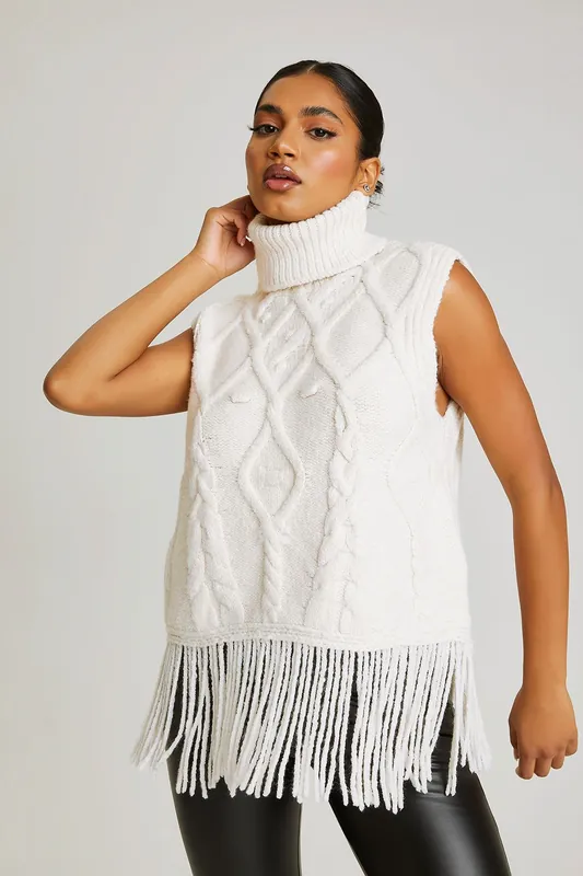Tassel Knit Vest - Urban Bliss