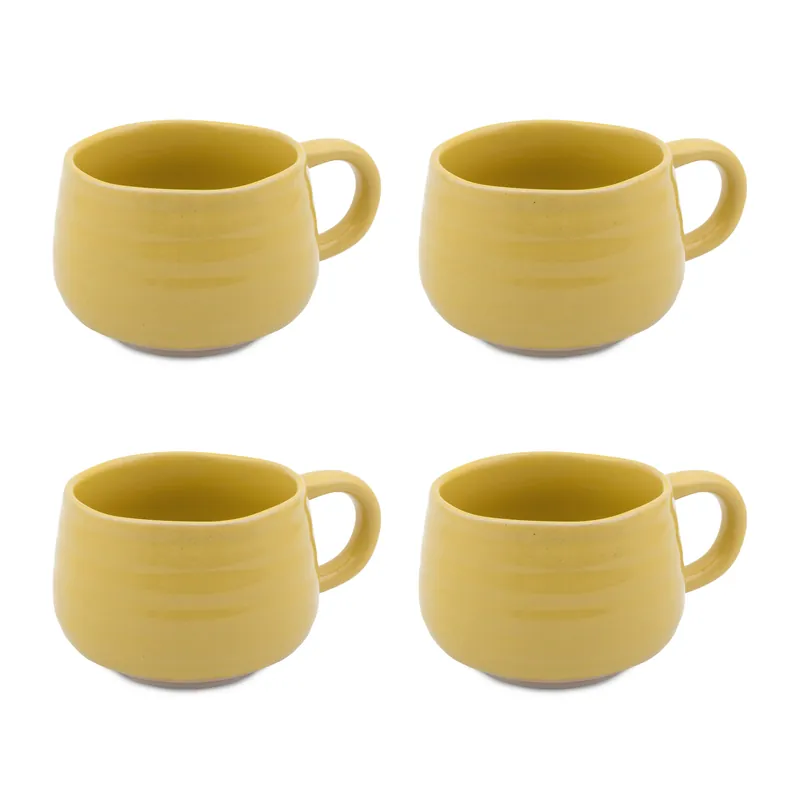 Big Love Cosy Cuppa, Stoneware, Yellow, Set of 4 - Jamie Oliver