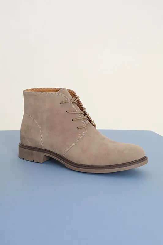 Faux Suede Lace Up Desert Boot - Brave Soul