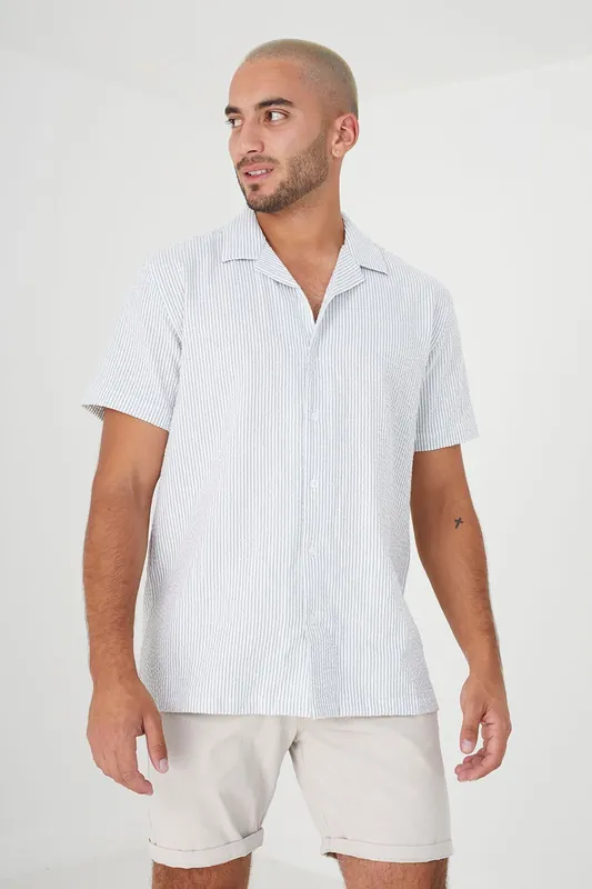 Cotton Short Sleeve Revere Collar Shirt - Brave Soul
