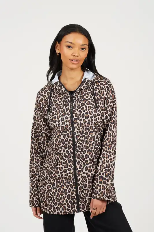 Lightweight Leopard Print Showerproof Jacket - Brave Soul