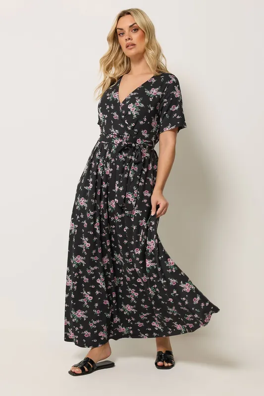 Floral Wrap Front Dress - Yours