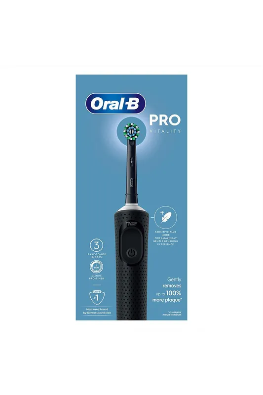 Vitality Pro Rechargeable Electric Toothbrush with 1 Brush Head, Black - Oral B