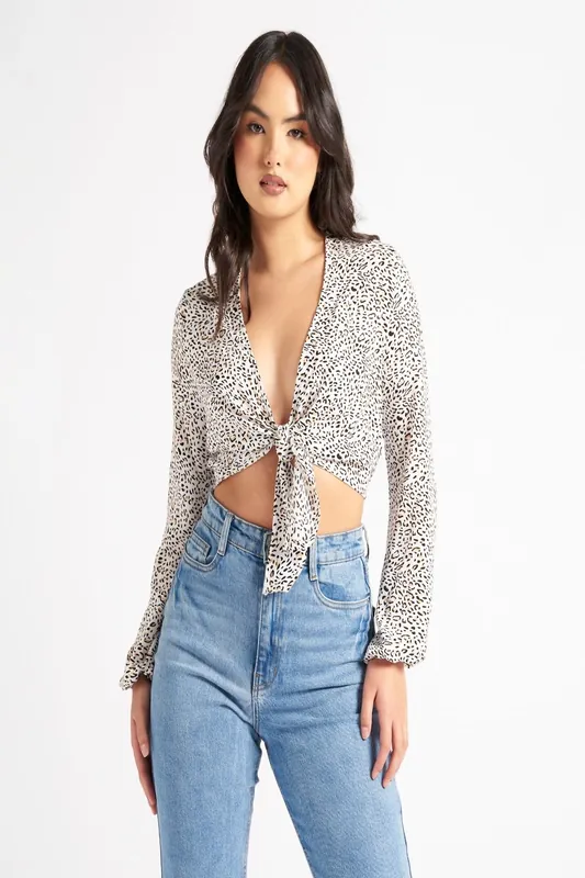 Tie Front Blouse - Urban Bliss
