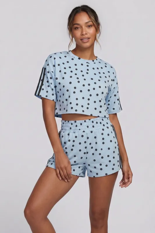 Polka Dot Short Sleeve Top and Shorts Co-Ord
