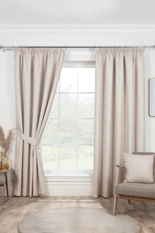 Eclipse Pencil Pleat Blackout Curtains Taped Curtain Pair - Sundour