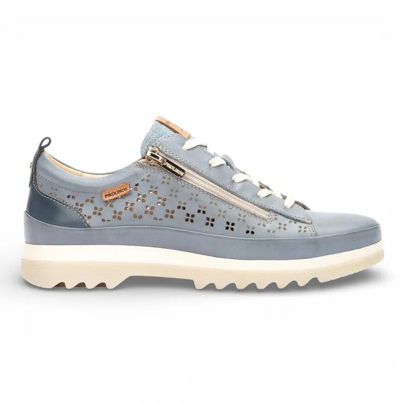 Pikolinos Leather Lace Up Zipped Trainer Sneaker Shoes - Vigo