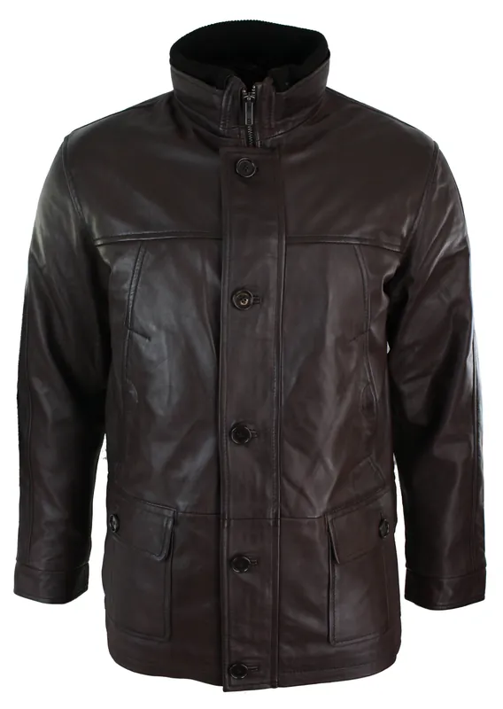 Leather Military Hunting Jacket - TruClothing