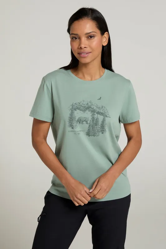 Forest Bear' Breathable Everyday Loose Fit Cotton T-Shirt