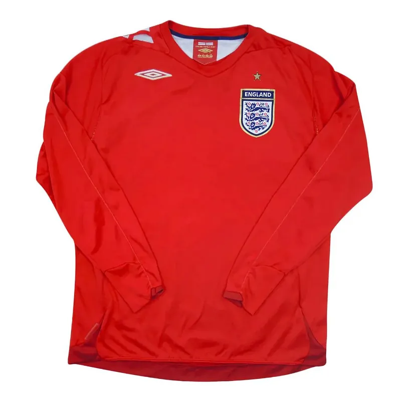 Preloved Mens 2006 08 Long Sleeve Away Shirt Excellent - England