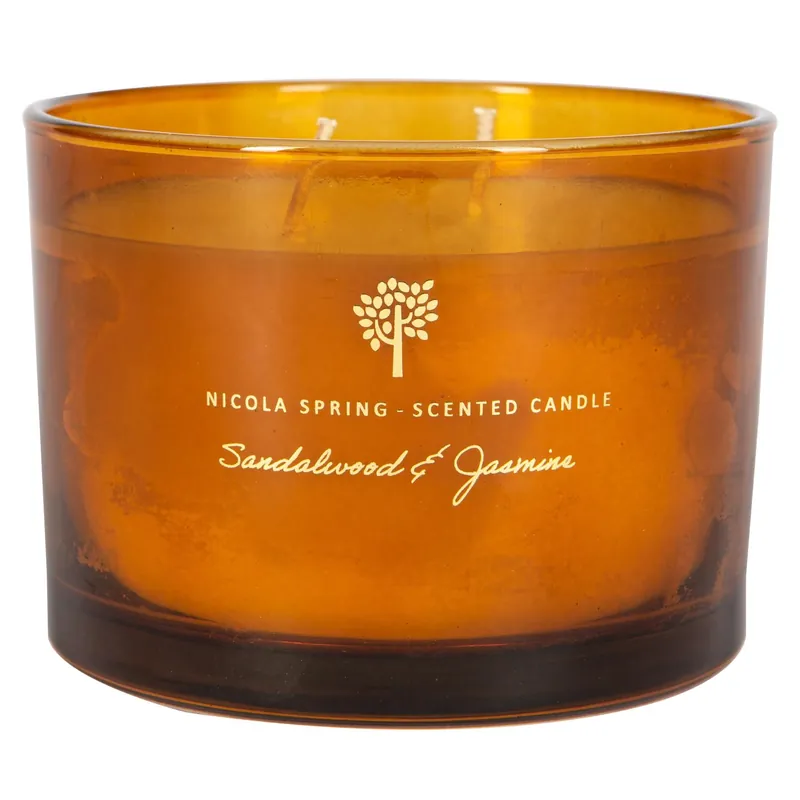350g Sandalwood & Jasmine Soy Wax Candle - Double Wick Sweet Creamy