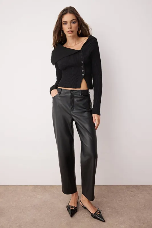 Mercerized Look Premium Yarn Fitted Knit Cardigan - WOVCOR