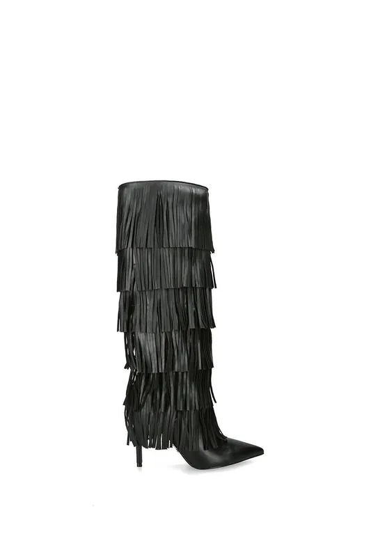 Wanderlust Black' Leather Boots - STEVE MADDEN