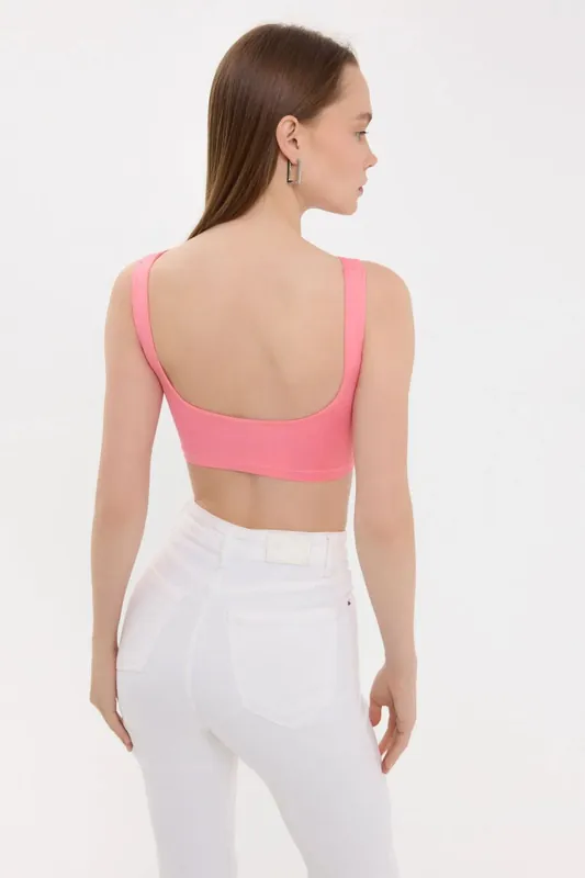 Sleeveless Round Neck Top with Back Detail - Hiccup
