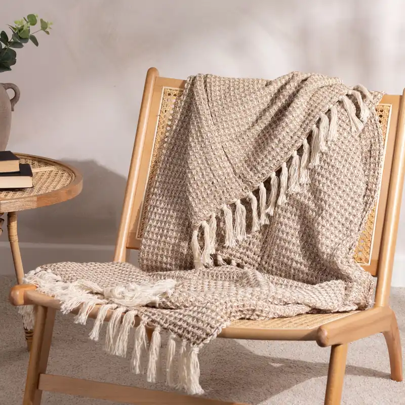Lorne Waffle 100% Cotton Throw - Yard