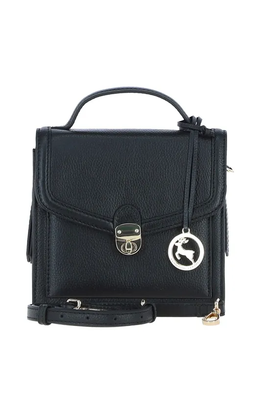 Compact Handbag With Detachable Crossbody Strap - Ashwood Leather