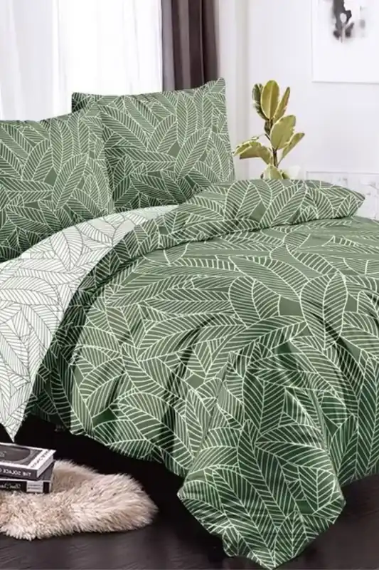 Leaf Print Printed Duvet Cover Set - Ezysleep
