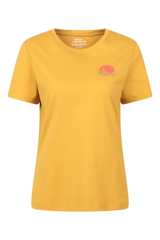 Mountain Sunset' Soft Casual Short Sleeve Relaxed Fit Graphic T-Shirt