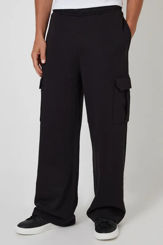 Wide Leg Cargo Joggers - Threadbare