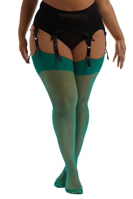 Emerald Green Seamed Stocking - Playful Promises