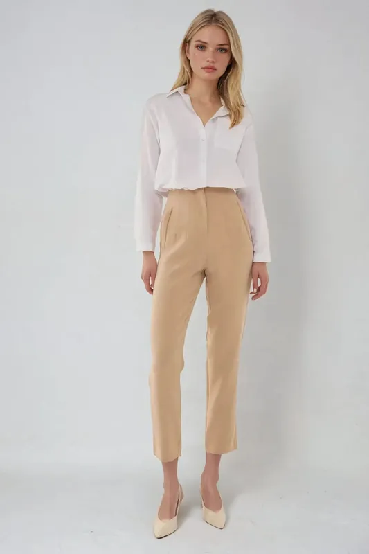 High Waist Cigarette Pants - Hiccup