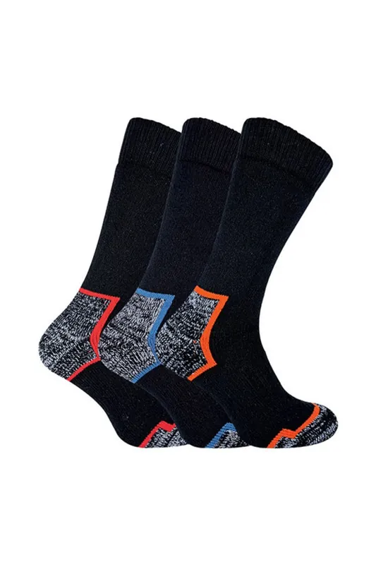 3 Pack Heavy Duty Cotton Cushioned Work Boot Socks - Sock Snob