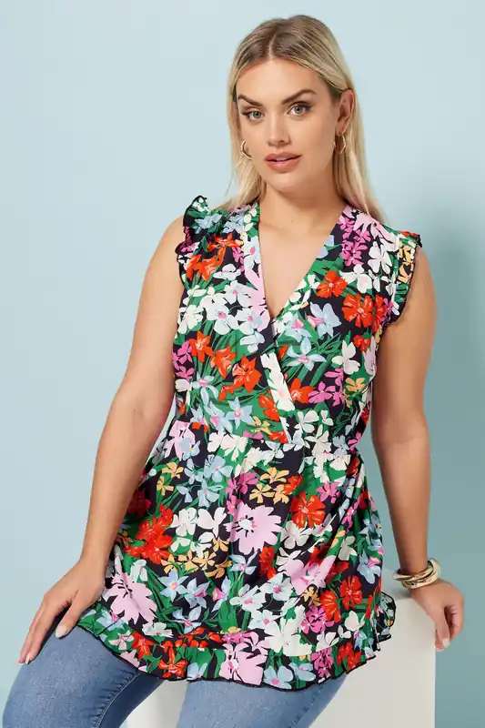 Floral Frill Hem Top - Yours