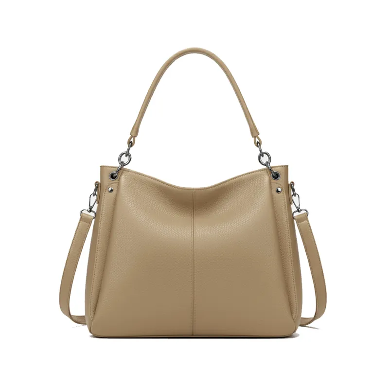 Top Handle Slouchy Hobo Shoulder Bag With Strap - Kitise
