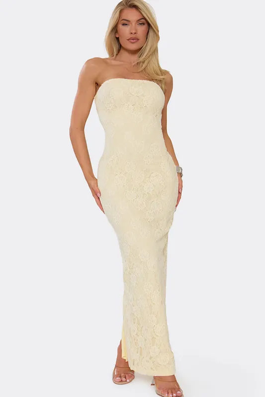 Sleeveless Lace Maxi Dress - EGO