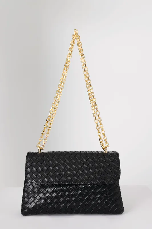 Braided Pu Leather Shoulder Bag and Crossbody Bag - Belissh
