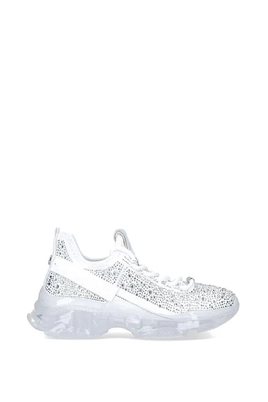 Maxima White' Fabric Trainers - STEVE MADDEN