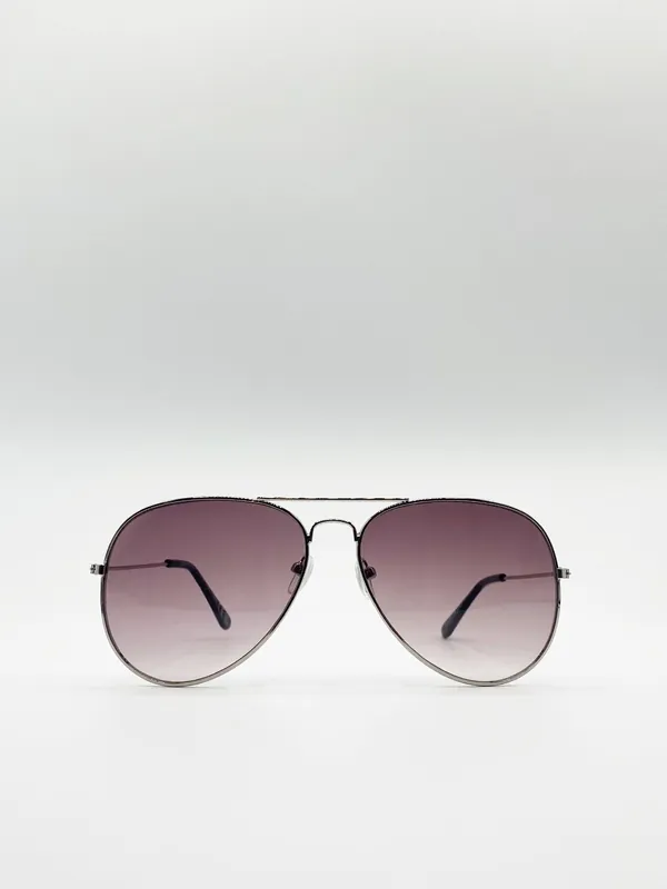 Classic Aviator Metal Frame Sunglasses - SVNX