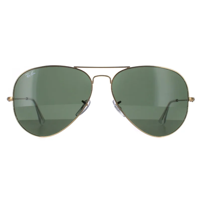 Aviator Gold Green Sunglasses - Ray-Ban