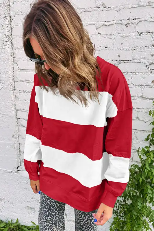 Striped Crewneck Sweatshirt - Everyday The Label