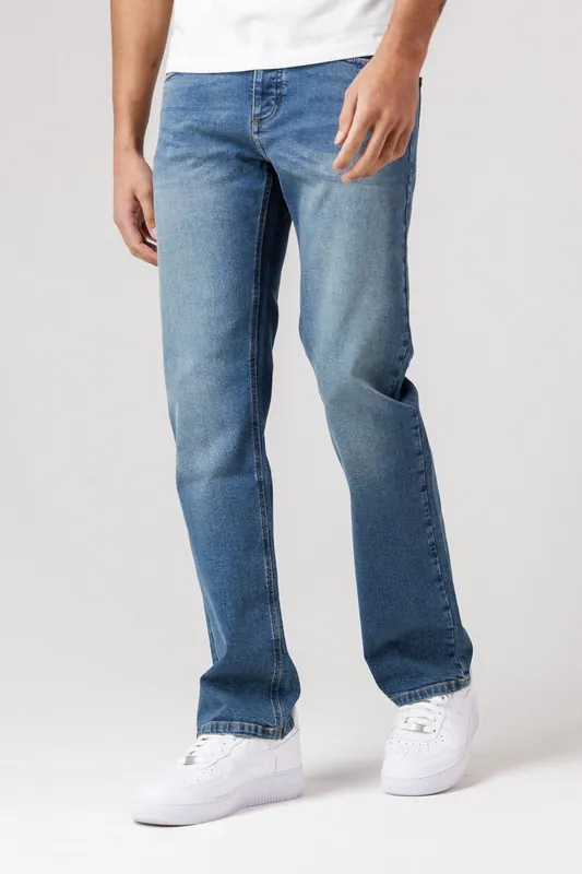 Cotton Straight Leg Stretch Denim Jeans - French Connection