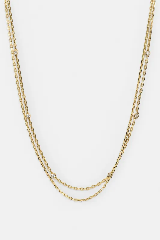 Double Layer Ice Rolo Necklace - 5mm