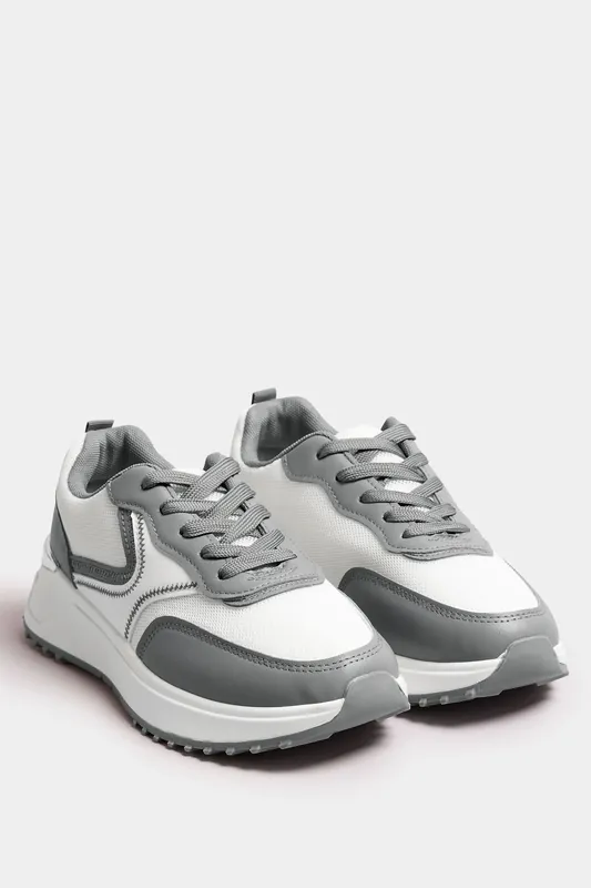 Wide Fit Contrast Chunky Trainers - Yours