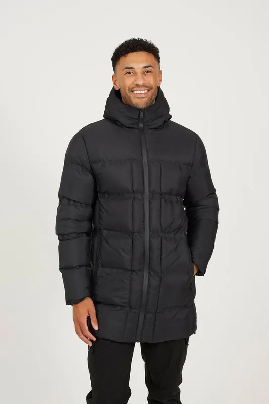 Longline Padded Hooded Jacket - Brave Soul