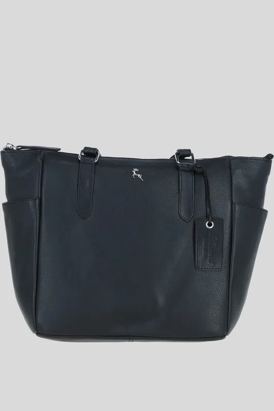 'Oxford' Elegant Real Leather Tote Bag - Ashwood Leather