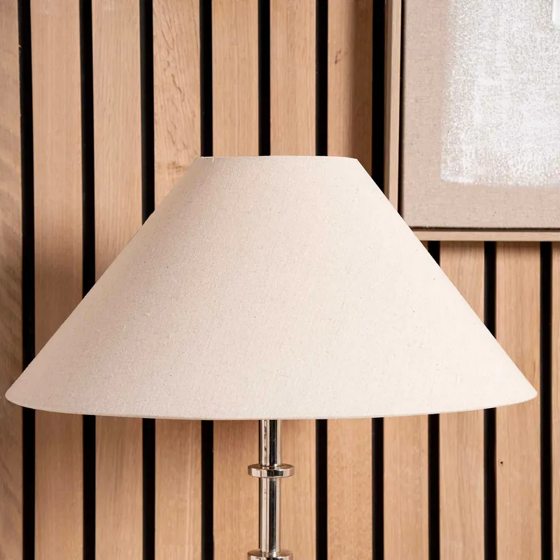 Natural Coolie Slubby Cotton Lamp Shade for Table Lamps and Floor Lamps - Ruma