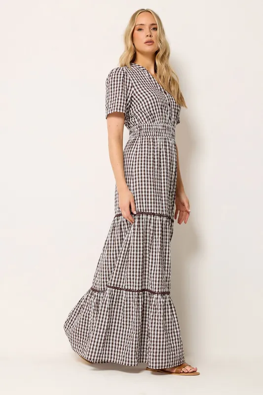 Tall Gingham Cotton Maxi Dress - Long Tall Sally