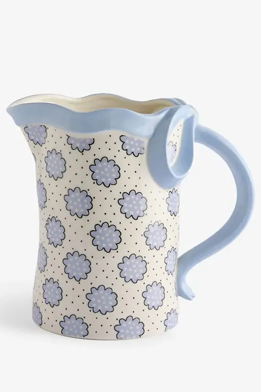 Blue Bow Ceramic Jug Vase 30cm - Cath Kidston