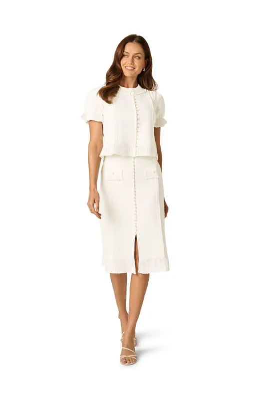 Pearl Button Sweater - Adrianna Papell