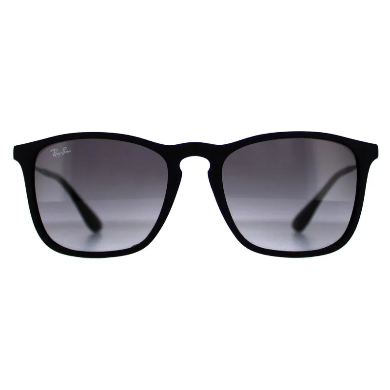 Round Rubber Black Gradient Grey Chris 4187 Sunglasses - Ray-Ban