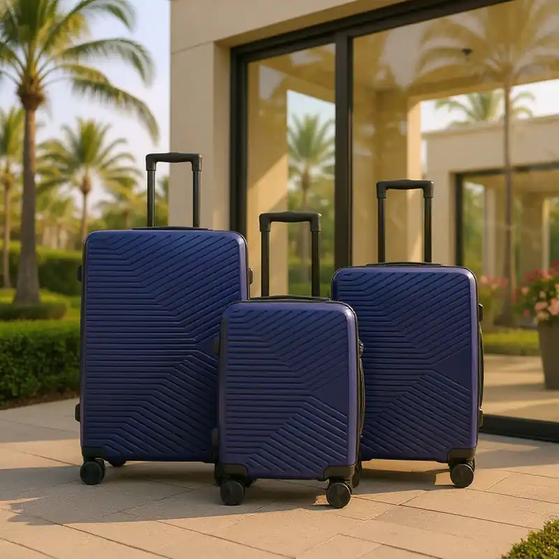 Hardshell Suitcase Robust 8 Wheel Cabin Luggage Case Bag - Infinity Leather