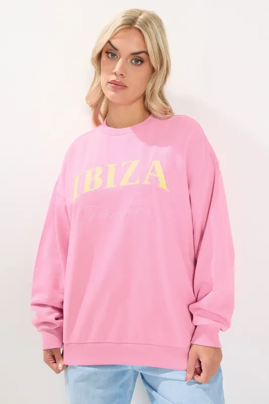 Ibiza' Slogan Sweatshirt - Yours