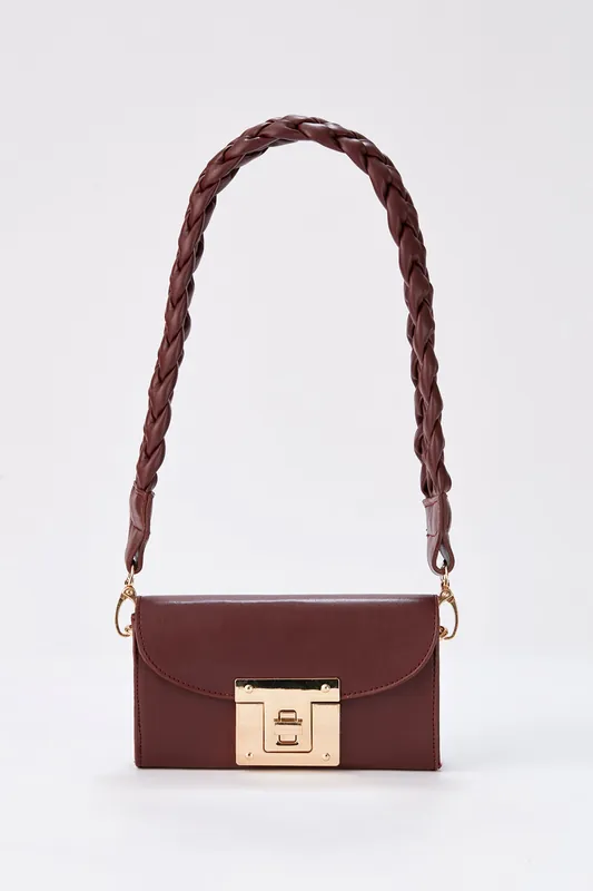 Mini Shoulder Bag With Chuncky Braided Strap - Belissh