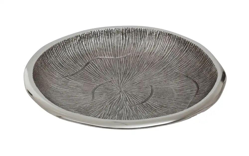 Silva Small Oak Effect Silver Bowl - Orsina