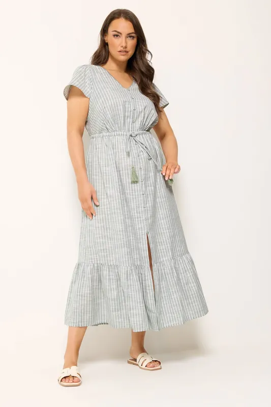 Stripe Angel Sleeve Dress - Yours